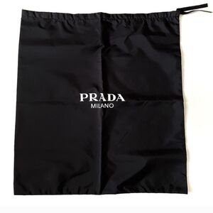 Prada Mulano Dust Bag Black With Drawstring 13"x14.5"